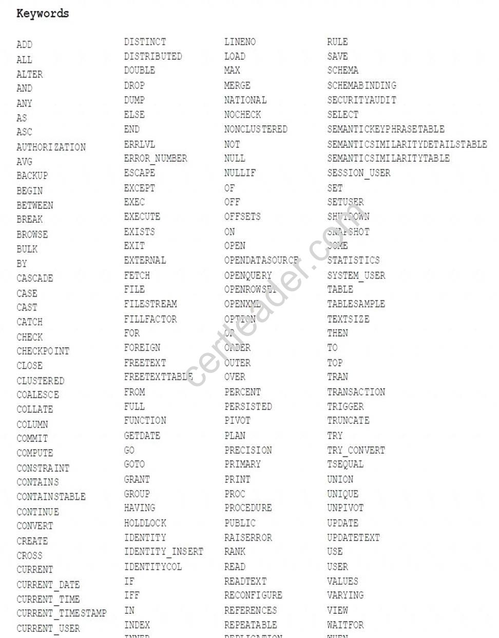 70-461 dumps exhibit