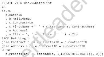 70-461 dumps exhibit