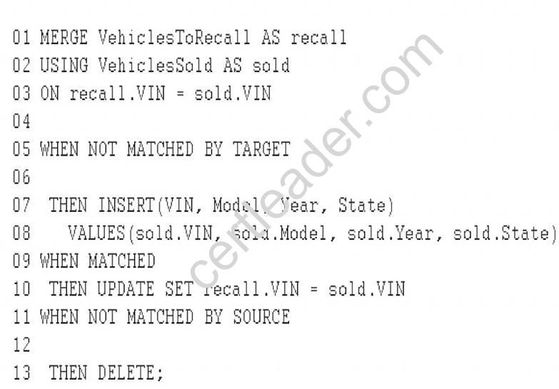 70-461 dumps exhibit